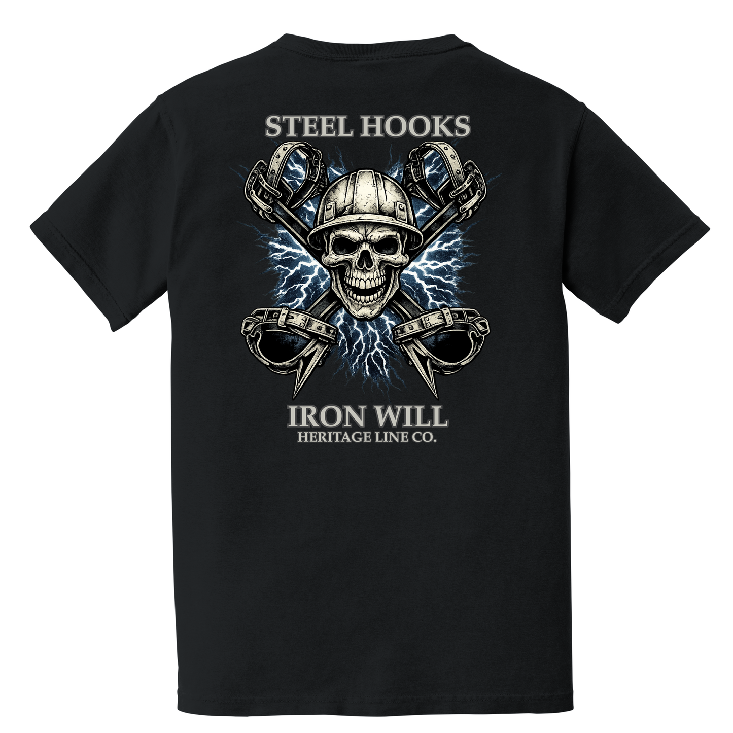 Steel Hooks Iron Will - Pocket Tee Shirt